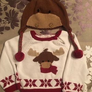 Cute Zubels Moose Sweater and Hat